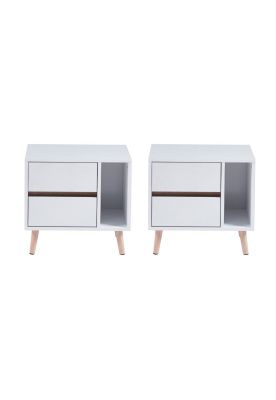 Pack de 2 Veladores Nordic Elegance Blanco