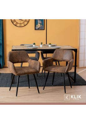 Imagen 2 del producto Butaca Burgos Ecocuero Vintage Café Oscuro