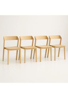 Imagen 1 del producto Pack de 4 Sillas de Comedor Madera Rover Viena Natural