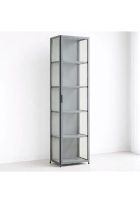 Imagen 1 del producto Vitrina BambooLine Estrecha con Puertas Acrílicas 5 Niveles 42x33x161