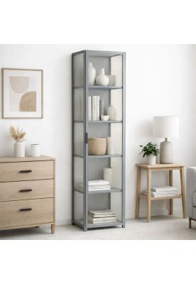 Imagen 2 del producto Vitrina BambooLine Estrecha con Puertas Acrílicas 5 Niveles 42x33x161