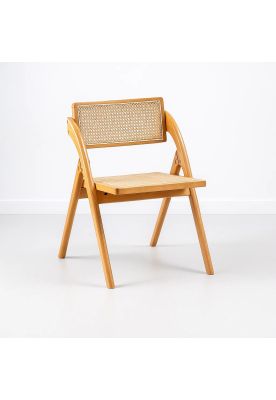 Imagen 1 del producto Silla Ambar Plegable de Madera Rattan Natural