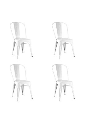 Pack de 4 sillas Tolix Blancas
