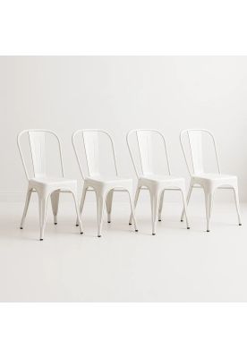 Imagen 1 del producto Pack de 4 sillas Tolix Blancas