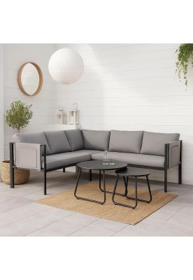 Imagen 2 del producto Set Soho 3 Sofás Esquineros Grises y 2 Mesas de Centro