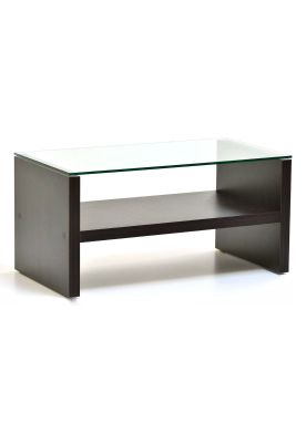 Mesa de centro moderna madera walnut wood vidrio