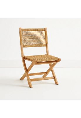 Silla Nido Plegable de Madera Rattan Natural