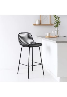 Imagen 2 del producto Pack de 2 Taburetes Piso Bar Tropea Alto - Negro