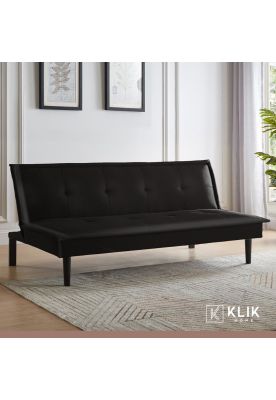 Imagen 2 del producto Futón Sofá Cama 2 cuerpos Simply - Ecocuero Negro