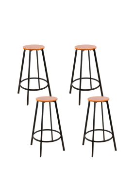 Pack de 4 Pisos taburete de bar elipse industrial