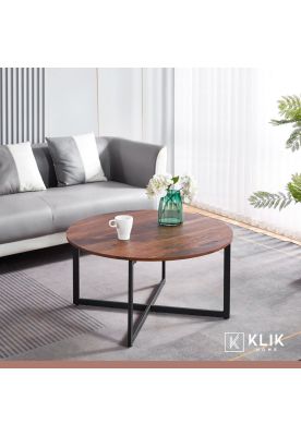 Imagen 2 del producto Mesa de centro 80cm redonda - Madera Oscura Walnut