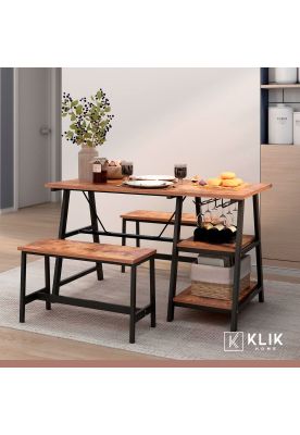 Imagen 2 del producto Comedor industrial con repisas y banquetas