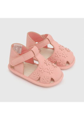 Sandalia con flores rosa (14 a 18)130402