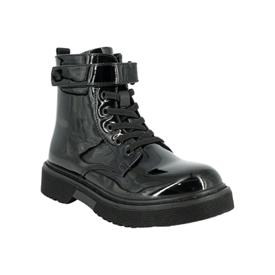 Imagen 2 del producto BOTINES BAOMBOO DANICA NEGRO CHAROL INFANTIL 1824-02