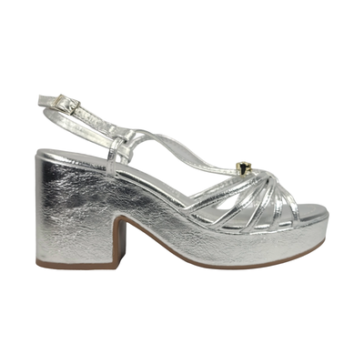 SANDALIAS DE FIESTA MOLECA PLATEADO MUJER | 5549.110.30838-41 1