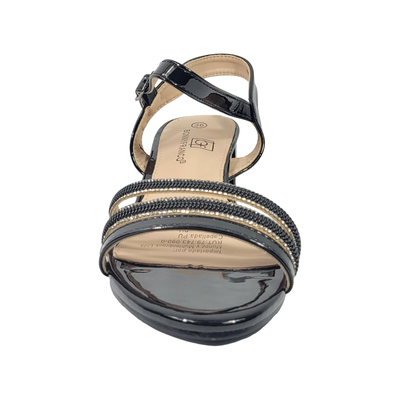 Imagen 2 del producto SANDALIAS DE FIESTA BONNY FRANCO NEGRO CHAROL MUJER 406-0018