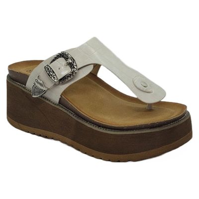 SANDALIAS ALQUIMIA PLANE BLANCO 3993