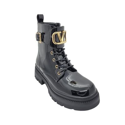 BOTINES CELINA RIGIO NEGRO CHAROL 24JS05A