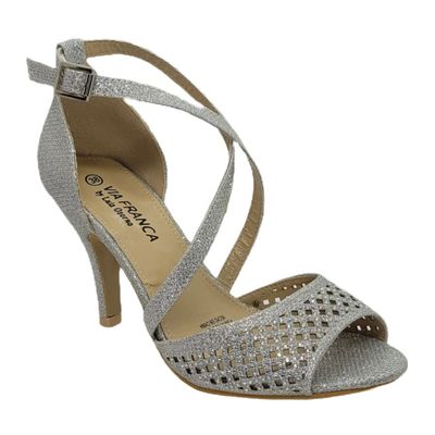 SANDALIAS VIA FRANCA DE FIESTA PLATEADO G8244