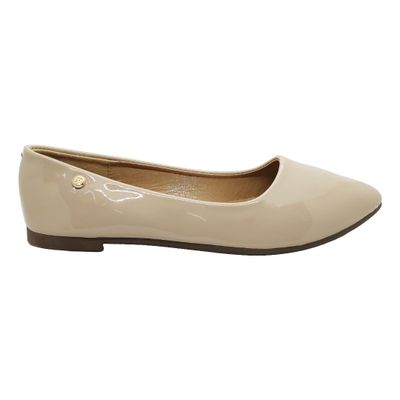 ZAPATOS HUALUNAOTE BEIGE CHAROL | HLD-601A