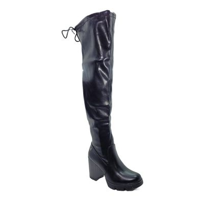 BOTAS BOTELI DE CUERO NEGRAS R72-1