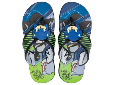 Sandalia Infantil Negro/Verde Sonic Way Ipanema