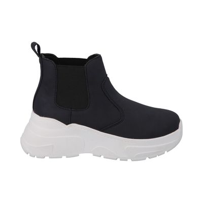Botin Mujer Negro Plataforma Dunkin Police