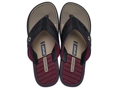 Sandalia Hombre negro/Bordo Dallas Cartago