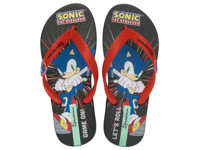 Sandalia Infantil negro/Rojo Sonic Lets Ipanema