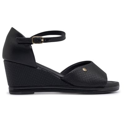 Sandalia Mujer Anabela Alice Negro 736 Piccadilly