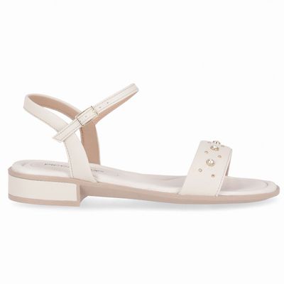 Sandalia Mujer Crema/Strass Taila 68 Piccadilly