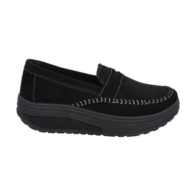 Mocasín Mujer Negro/Gris Sole  Police