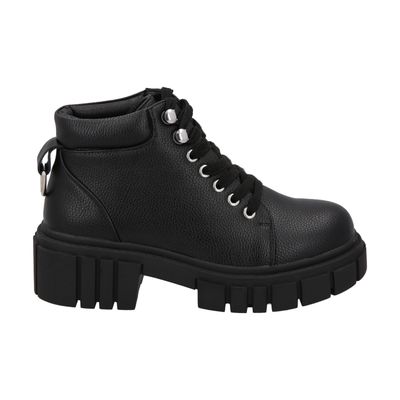 Botin Casual Mujer Negro Plataforma Cleo Detogni