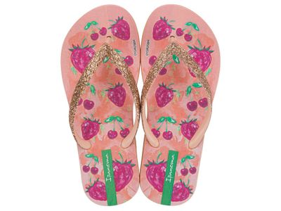 Sandalia Infantil Beige/Rosa Garden Shine Ipanema