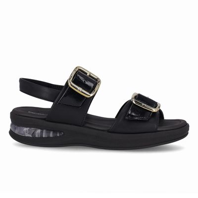 Sandalia Mujer Negro SoftStep Anabela Piccadilly