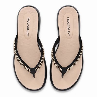 Imagen 2 del producto Sandalia Mujer Negro/Dorado Sol 815 Piccadilly