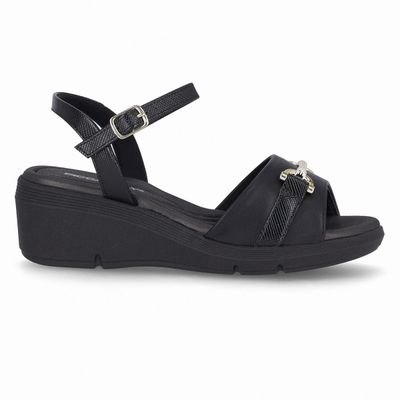 Sandalia Mujer Negro/Dorado Cecilia 372 Piccadilly