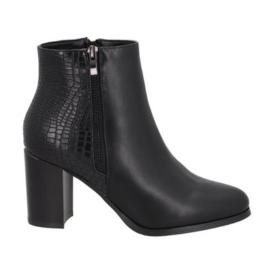 Botin Mujer Negro Taco Alto Lux 39 Police