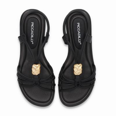 Imagen 2 del producto Sandalia Mujer Negro/Dorado Taila 87 Piccadilly