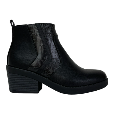 Botin Mujer Negro Taco Medio Verona Detogni