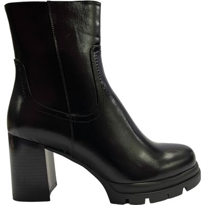 Botin Mujer Negro Taco Medio Bilbao Detogni
