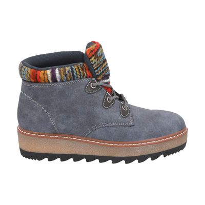 Botin Mujer Azul Nobuck 21 Police