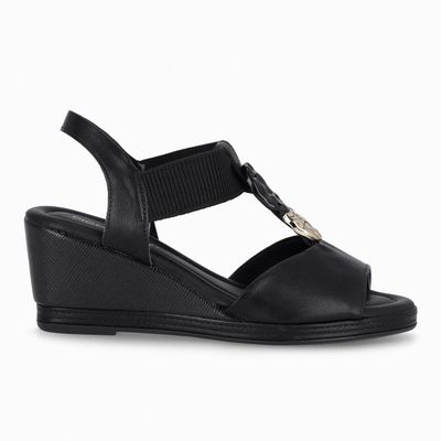 Sandalia Mujer Negro/Dorado Alice Piccadilly