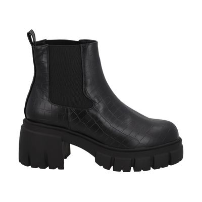 Botin Mujer Negro Plataforma Cecilia Detogni