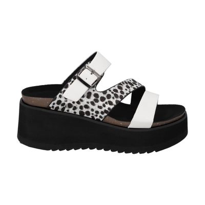 Sandalia Mujer Blanco/Print Plataforma Constanza Police