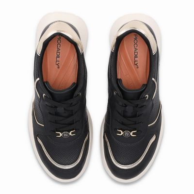 Imagen 2 del producto Zapatilla Mujer Negro/Dorado Fascitis Piccadilly