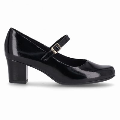 Zapato Mary Jane Mujer Negro/Charol Laura Piccadilly