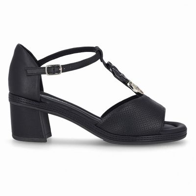 Sandalia Mujer Negro/Dorado Paola 516  Piccadilly