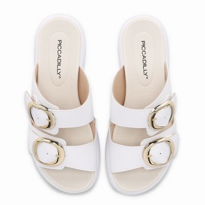 Imagen 2 del producto Sandalia Mujer Blanco/Dorado Sol Piccadilly