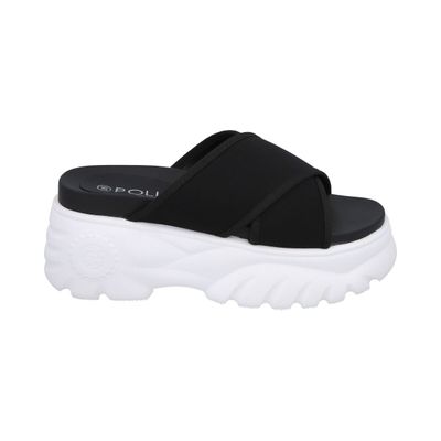 Sandalia Mujer Negro Plataforma Mixen Police